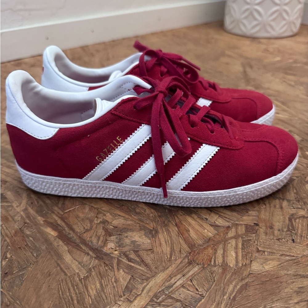 Adidas Red and White Gazelle